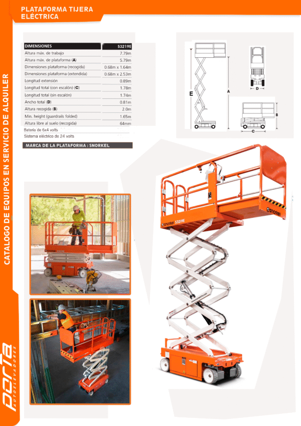 <strong>Plataforma Tijera Eléctrica  8 MTS De Altura De Trabajo </strong> - Imagen 4