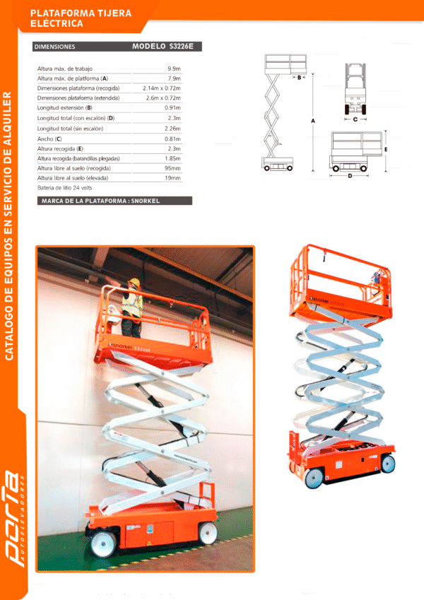 <strong>Plataforma Tijera Eléctrica 10 MTS Altura De Trabajo</strong> - Imagen 2